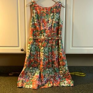 Talbots floral sundress.
Size: eight
Color: orange multi